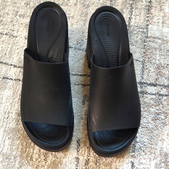 CROCS Shoes - Crocs, Ladies LiteRide Mules, Black, Sz 10